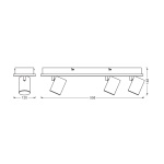 Spot LED triplu ajustabil Ledvance DECOR MARS, 41W, 3100 lm, lumina calda (3000K), IP20, 558mm, Negru, clasa energetica F - imagine 3