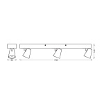 Spot LED triplu ajustabil Ledvance DECOR NEPTUNE, 26W, 2450 lm, lumina calda (3000K), IP20, 708mm, Negru, clasa energetica F - imagine 3