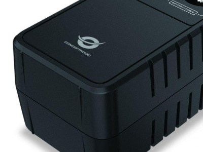Conceptronic ZEUS05E 650VA 360W UPS, Schuko x 6 (3x surge protection 3x surge protection & battery backup), RJ45 In/Out, AVR, 110 x 309 x 84 mm - imagine 5