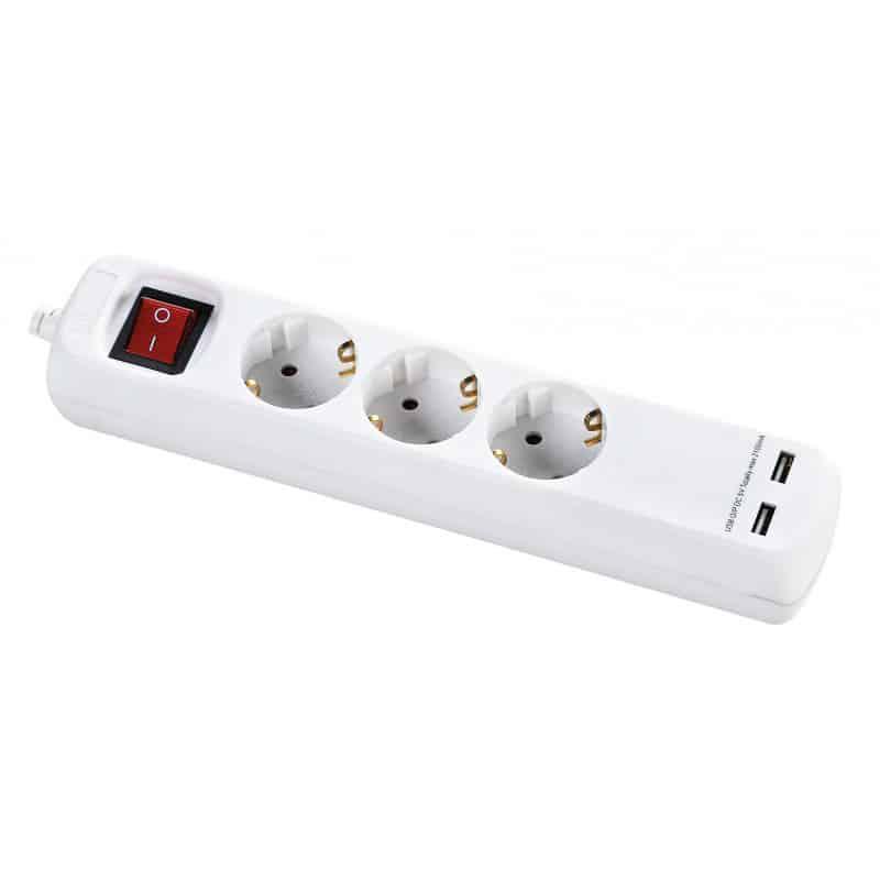 overlay_ab7d857654d6bccccccd0a9e0ccb3e4d Prelungitor cu 3 prize CEE7/3 cu protectie copii, cu intrerupator,cu 2xUSB cablu: H05VV-F 3G1,5mm, alb lungime:3m ambalat in punga cu header - imagine 1
