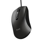 Mouse Trust cu fir, optic, rezolutie maxima 1200 DPI, negru - imagine 2