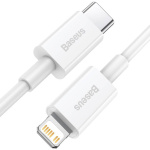 CABLU alimentare si date Baseus Superior, Fast Charging Data Cable pt. smartphone, USB Type-C la Lightning Iphone PD 20W, 0.25m, alb - imagine 2
