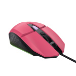 Mouse Trust GXT110W Felox cu fir,  6400 DPI, roz - imagine 3