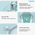 Scaun baie bebe cu ghidon , spatar reglabil , verde, U-Grow - imagine 4