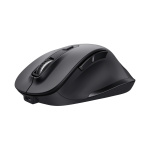 Mouse Trust Fyda ergonomic, reincarcabil, wireless RF 2.4GHz, USB2.0, 6 butoane, rezolutie 2400 DPI, negru - imagine 2