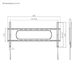 Suport TV de perete Serioux TV73-48F, compatibilitate  dimensiune ecran: 43"-90", compatibilitate VESA:50x50, 75x75, 100x100, 100x150, 150x100, 100x200, 200x100, 150x150, 200x200, 200x300, 300x200, 200x400, 400x200, 300x300, 300x400, 400x300, 600x200, 400x400, 600x300, 600x400, 700x400, 800x400 - imagine 6
