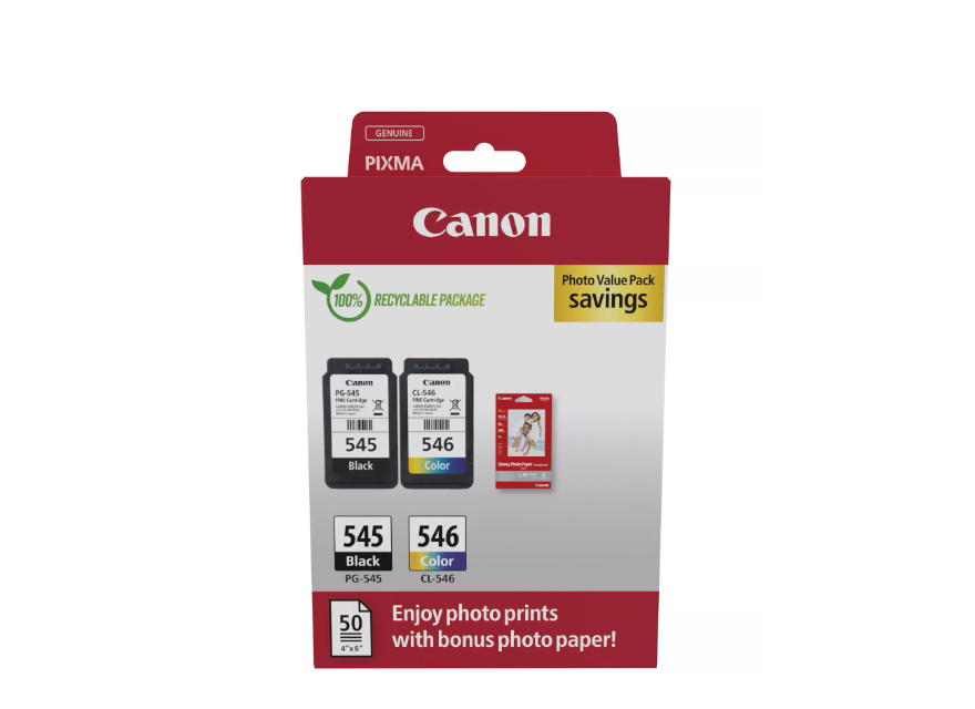 overlay_b3080fefe166af70ea96c33f0d6b9ebf Canon pachet cartuse cearneala PG-545/CL-546 PHOTO VALUE PACK, capacitate negru: 180 pagini/8ml, Color: 180 pagini / 8ml, Compatibil cu: PIXMA 2550S, PIXMA IP2850, PIXMA MG2450, PIXMA MG2550, PIXMA MG2950, PIXMA MG3050, PIXMA MG3051, PIXMA MG3052, PIXMA MG3053, PIXMA MX495, PIXMA TR4550, PIXMA - imagine 1