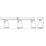 Spot LED triplu ajustabil Ledvance Pear, 3xGU10, 3x4.3W, 1050 lm, lumina calda (2700K), IP20, 444x131x60mm, metal/plastic, Alb - imagine 2