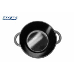 SEMIOALA FONTA EMAILATA + CAPAC 28X13 CM, 6L, MARBLE GRAY, COOKING BY HEINNER - imagine 4