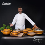 TAVA INALTA CUPTOR DIN ALUMINIU TURNAT + CAPAC 39 x 26 x 8.5 CM,  6 L, NICOLAI TAND, ORIGINI, COOKING BY HEINNER - imagine 10