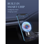 Suport Auto Telefon Serioux, cu incarcare Wireless 15W, compatibil MagSafe, prindere grila ventilatie, Intrare: 5V=2A 9V=2A, Ieșire: 5W 7.5W 10W 15W(Max), Dimensiuni: 61*84*71mm - imagine 5