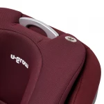 Scaun auto I-size U-Grow Goldfix Plus, isofix, 76-150 cm (9-36 kg), boxa bluetooth, rosu - imagine 12