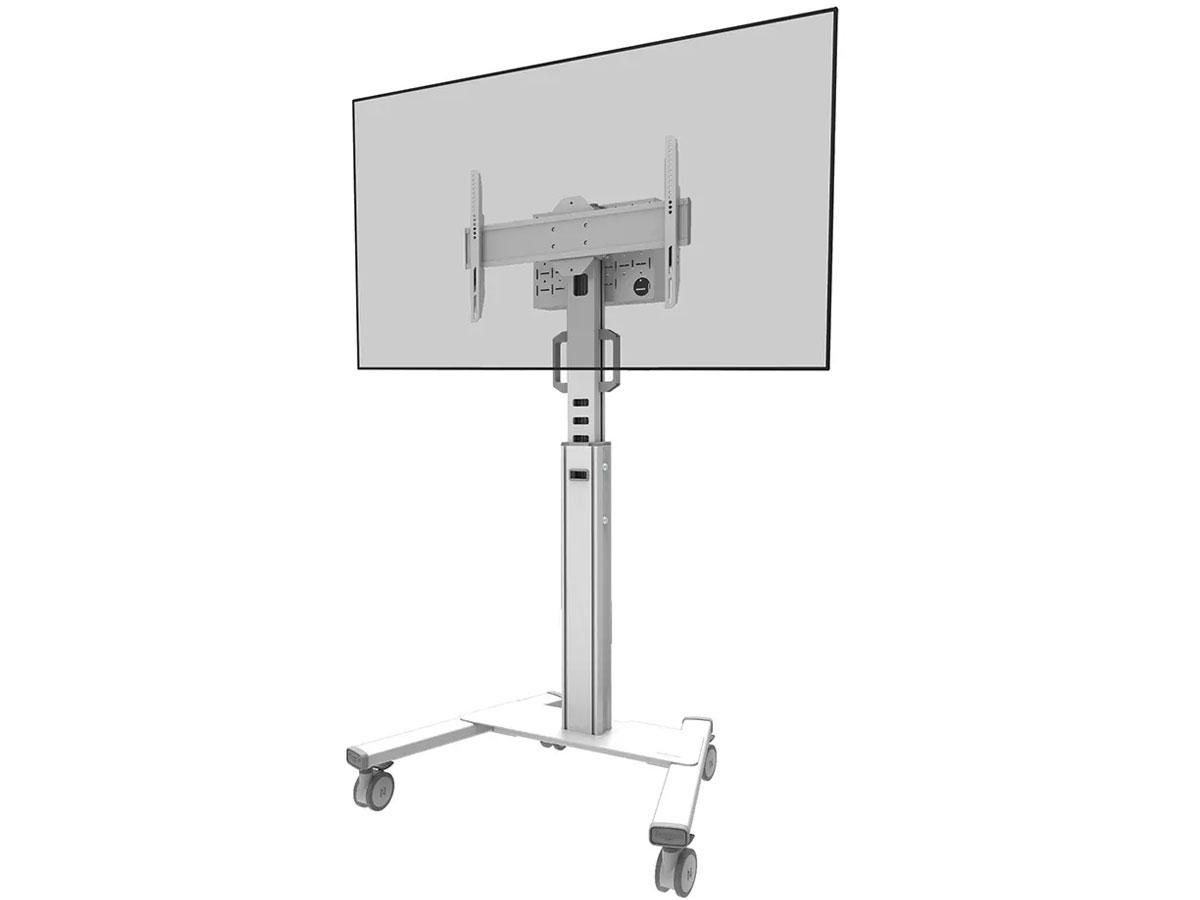 overlay_bf21da68cd22e9d7f3d94d2fbd8b1e19 Stand podea mobil Neomounts 37"-75", VESA 100x100~600x400, 70kg, fix, inaltime reglabila, alb - imagine 1
