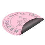 Covor de podea Razer Team, stratul superior: 100% catifea din poliester reciclat, stratul central: 100% material netesut reciclat, stratul inferior: strat de bază antiderapant din silicon, roz - imagine 2