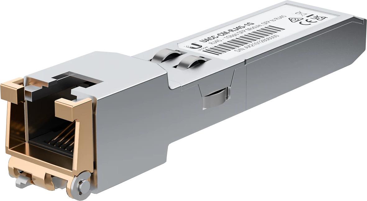 overlay_c13fec4b272b7c776158636e31a84715 Ubiquiti RJ45 - SFP/SF+ Transceiver Module, SFP to RJ45, UF-RJ45-1G; Rata detransfer de date 1/10 Gpbs, distanta cablu: 1 Gbps (Cat 5e): 100 m, 10 Gbps (Cat 6A): 30 m, consum 1.2w. - imagine 1