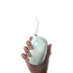 Irigator bucal Oclean AirPump 10, 3 moduri, baterie 1200 mAh, durata baterie pana la 40 zile, IPX7 Waterproof, indeparteaza pana la 99% din placa bacteriana, tehnologie AirPump dual-power (apa + aer), design compact, culoare : verde, continut pachet: irigator, duza standard, duza ortodontica, cablu - imagine 2