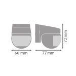 Senzor de lumina si miscare aplicabil pe perete Ledvance SENSOR WALL 110°, 230V, IP44, 60x72x77mm, reglabil 2s - 15min, Alb - imagine 2