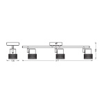 Spot LED triplu ajustabil Ledvance DECOR CORK, 3xGU10, 3x3.4W, 690 lm, lumina calda (2700K), dimabil, IP20, 577mm, Alb, clasa energetica G - imagine 3