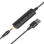 HEADSET AXTEL ONE UC35 STEREO HD AXH-ONE , Corded, Plug&Play USB / 3.5mm Jack Headset Conectivity USB-A, USB-C; Jack / with STEREO HD . Speaker Size has 40 mm / Passive noise reduction : STRONG / Vegan Leather - imagine 6