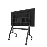 Stand podea mobil/fix Neomounts FL50-575BL1; pentru display-uri cu diagonale 65"-110", sistem de prindere VESA 100x100~1100x600, greutate maxima suportata 125kg, fix, inaltime reglabila manual 1290-1360mm (4 presetari); polita AV max load 10kg, rack AV, management cabluri, 2 stalpi; pre-asamblat - imagine 2