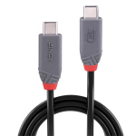 Cablu Lindy 0.8m USB 4 Type C 40Gbps Anthra line, rezolutie maxima suportata 3840x2160@60Hz, 7680x4320@60Hz , latime de banda suportata 40Gbps, gri - imagine 2