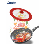CAPAC STICLA CU MARGINE DIN SILICON AJUSTABILA PE 3 DIMENSIUNI 28/30/32 CM, ROSU, COOKING BY HEINNER - imagine 4