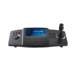 Tastatura de control Hikvision DS-1100KI(B) pentru camere speed dome, display  7" LCD, 4D joystick, suporata 32 utilizatori si 4000 echipamente, interfata retea 1 × 100M/1000M self-adaptive, 1 × RS-232, 1 × RS-485, 1 × USB 2.0 interface, dimensiuni 435 × 193 × 110 mm, greutate 2 KG, alimentare 12VDC