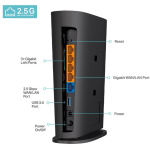 TP-LINK WIFI 6 Router Gigabit, ARCHER AX80, Dual-Band, Standarde: IEEE 802.11ax/ac/n/a 5 GHz, IEEE 802.11ax/n/b/g 2.4 GHz, viteza wireless: 5 GHz: 4804Mbps, 2.4 GHz: 1148 Mbps, 4× Antene performante Dual-Band, interfata: 1× Port WAN/LAN de 2.5 Gigabit, 1× Port WAN/LAN Gigabit, 3× Porturi LAN - imagine 3
