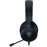 Casti gaming Razer Kraken V4 X, frecventa raspuns 20 Hz – 28 kHz, impendanta 32 Ω, driver customized Dynamic  40 mm Drivers, sensibilitate 96 dBSPL/mW at 1 kHz by HATS, frecventa microfon 100 Hz – 10 kHz, sensibilitate microfon -42 ± 3 dBV/Pa, 1 kHz, iluminare Razer Chroma™ RGB, 7.1 Surround Sound - imagine 3