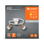 Spot LED triplu ajustabil Ledvance DECOR CORK, 3xGU10, 3x3.4W, 690 lm, lumina calda (2700K), dimabil, IP20, Ø318mm, Alb, clasa energetica G