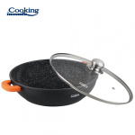 CRATITA ALUMINIU+CAPAC 32X8.5CM,5.5L,DARK LINE, COOKING BY HEINNER - imagine 2