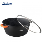 SEMIOALA ALUMINIU+CAPAC 44X19 CM,23L,DARK LINE, COOKING BY HEINNER - imagine 2