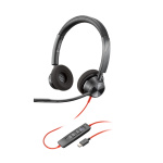 Poly Blackwire 3320 Stereo Microsoft Teams Certified USB-C Headset +USB-C/A Adapter