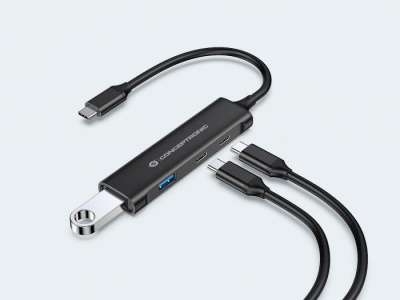 CONCEPTRONIC HUBBIES12B 4-Port USB 3.2 Gen 1 Hub, USB-C x 2, USB-A x 2, Aluminum Case, 24 x 92 x 12 mm - imagine 6