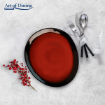 FARFURIE OVALA CERAMICA 21 CM, VULCANO, ART OF DINING BY HEINNER - imagine 2