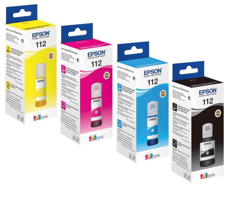 overlay_f333e9a914f161e56f6298ddfef3069b EPSON 112 EcoTank 4-colour Multipack, continut: 1 x 125 ml Black, 1 x 70 ml Cyan, 1 x 70 ml Magenta, 1 x 70 ml Yellow, Epson EcoTank LL11160, L15150, L15160, EcoTank Pro L15180, Epson ITS L6550, L6570. - imagine 1