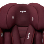 Scaun auto I-size U-Grow Goldfix Plus, isofix, 76-150 cm (9-36 kg), boxa bluetooth, rosu - imagine 10