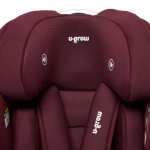 Scaun auto I-size U-Grow Goldfix Plus, isofix, 76-150 cm (9-36 kg), boxa bluetooth, rosu - imagine 10