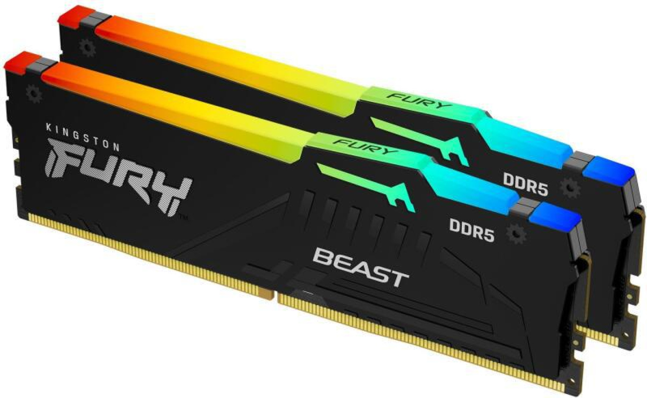 Memorie RAM Kingston FURY Beast RGB 64GB DDR5 6000MHz CL30 Dual Channel Kit - imagine 2