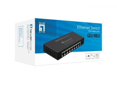 LevelOne GEU-0822 8-Port Gigabit Switch, 160.9 x 71.6 x 26.3 mm
