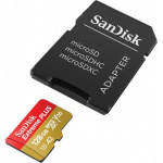 Card de Memorie Micro Secure Digital Card SanDisk Extreme PLUS, 128GB, Clasa 10, R/W speed: up to 100MB/s/ 90MB/s, include adaptor SD (pentru telefon) - imagine 4