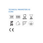 Spot triplu reglabil Vivalux KING, 3xGU10, max 3x35W, IP20, 360x55x165mm, Negru, becuri neincluse - imagine 3